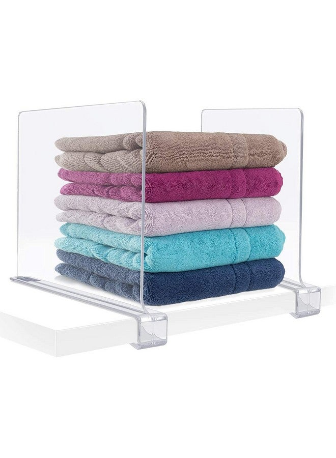 oddpod™ Pack of 2 Clear Acrylic Shelf Dividers for Closet, Shelves, Cabinet, Wardrobe & Cupboards/Vertical Transparent Adjustable Multi-functional Separator Organizer for Home, Office & School - Image 1