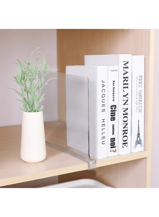 oddpod™ Pack of 2 Clear Acrylic Shelf Dividers for Closet, Shelves, Cabinet, Wardrobe & Cupboards/Vertical Transparent Adjustable Multi-functional Separator Organizer for Home, Office & School - Image 2