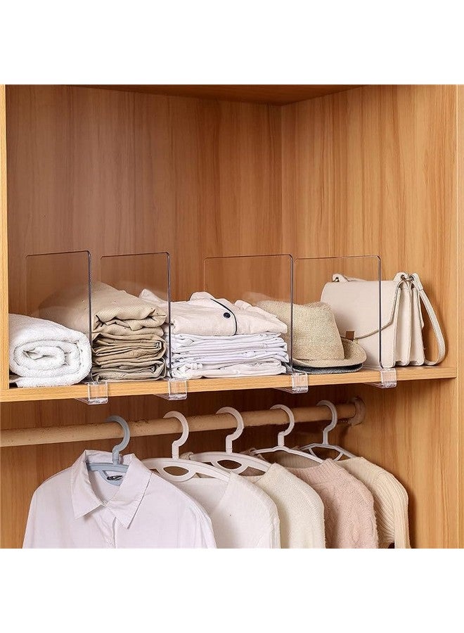 oddpod™ Pack of 2 Clear Acrylic Shelf Dividers for Closet, Shelves, Cabinet, Wardrobe & Cupboards/Vertical Transparent Adjustable Multi-functional Separator Organizer for Home, Office & School - Image 3