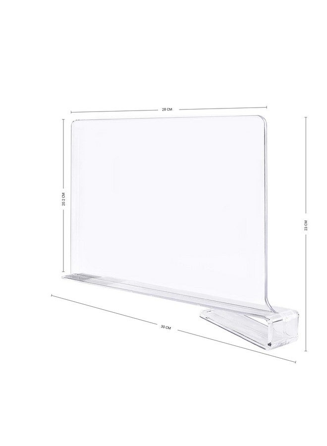 oddpod™ Pack of 2 Clear Acrylic Shelf Dividers for Closet, Shelves, Cabinet, Wardrobe & Cupboards/Vertical Transparent Adjustable Multi-functional Separator Organizer for Home, Office & School - Image 4