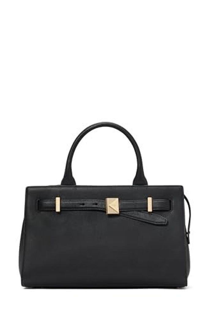 Kate Spade New York Deco Pebbled Leather Medium Satchel, Black - Image 1