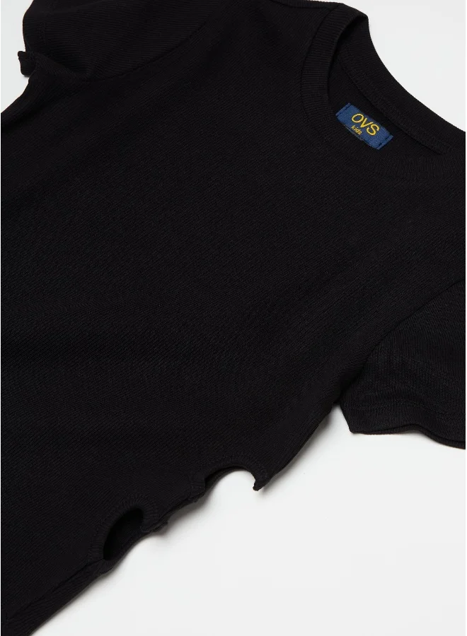 Ovs Ribbed cut-out T-shirt
