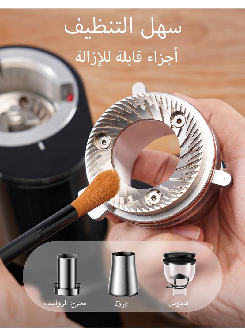 ibsun - Professional 64mm Burr Coffee Grinder with 100 Grind Settings and All-Metal Chamber, Coffee Bean Grinder with Adjustable Electronic Timer and LED Display, Anti-Static V60 - Image 1