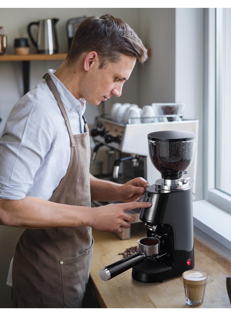 ibsun - Professional 64mm Burr Coffee Grinder with 100 Grind Settings and All-Metal Chamber, Coffee Bean Grinder with Adjustable Electronic Timer and LED Display, Anti-Static V60 - Image 1