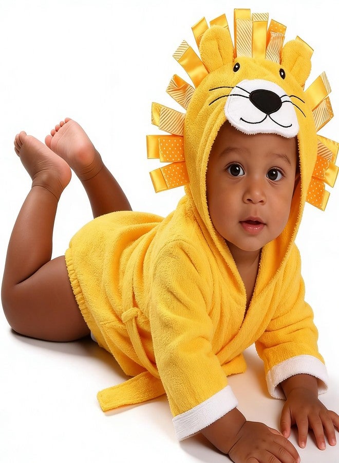 SZCQ Lion Baby Boy Bathrobe Hooded Towels Unisex Infant Bath robe Towel For Toddle Terry Ultra Absorbent Durable Blankets M - Image 1