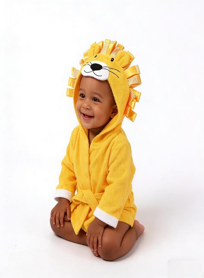 SZCQ Lion Baby Boy Bathrobe Hooded Towels Unisex Infant Bath robe Towel For Toddle Terry Ultra Absorbent Durable Blankets M - Image 3