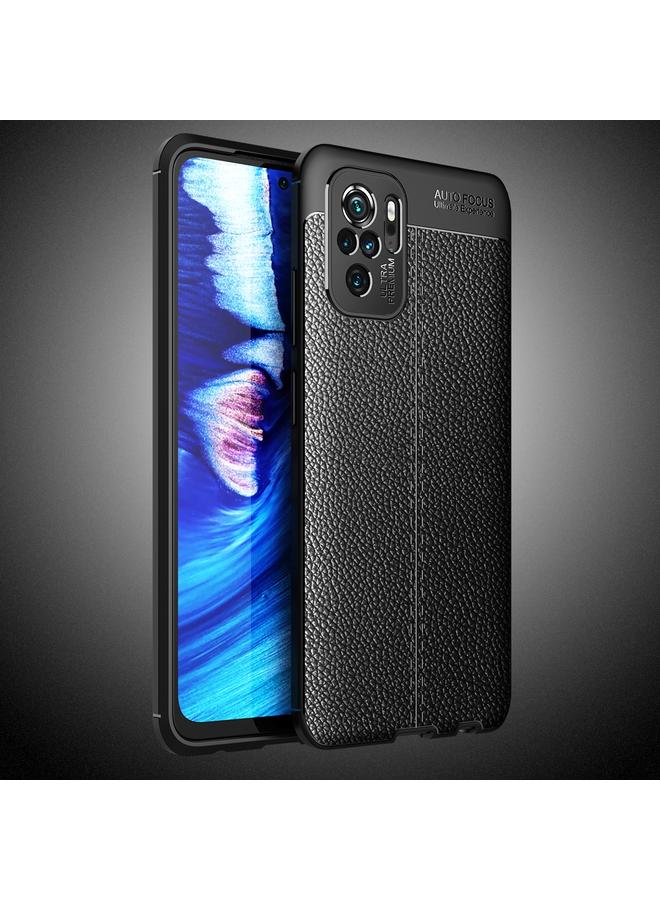 The Bros Case For Xiaomi Redmi Note 10 4G / Note 10S Litchi Texture TPU Shockproof Case