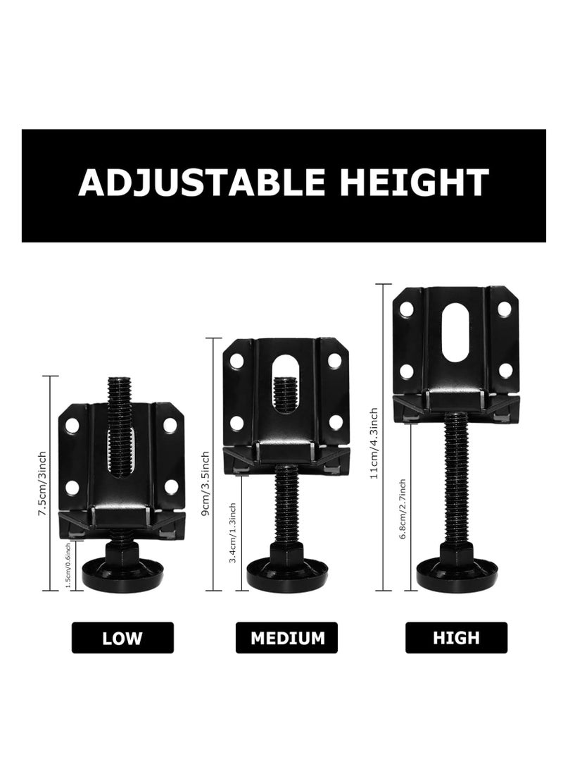 MarlaMall 8 PCS Leveling Feet Heavy Duty Furniture Levelers Adjustable Table Leg Leveler w/Lock Nuts for Furniture,Table, Cabinets, Workbench,Shelving Units and More - Image 3