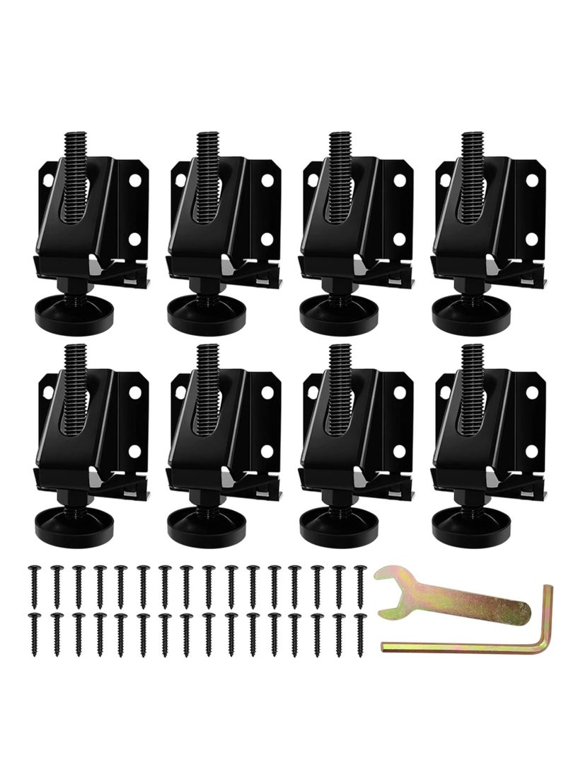 MarlaMall 8 PCS Leveling Feet Heavy Duty Furniture Levelers Adjustable Table Leg Leveler w/Lock Nuts for Furniture,Table, Cabinets, Workbench,Shelving Units and More - Image 1