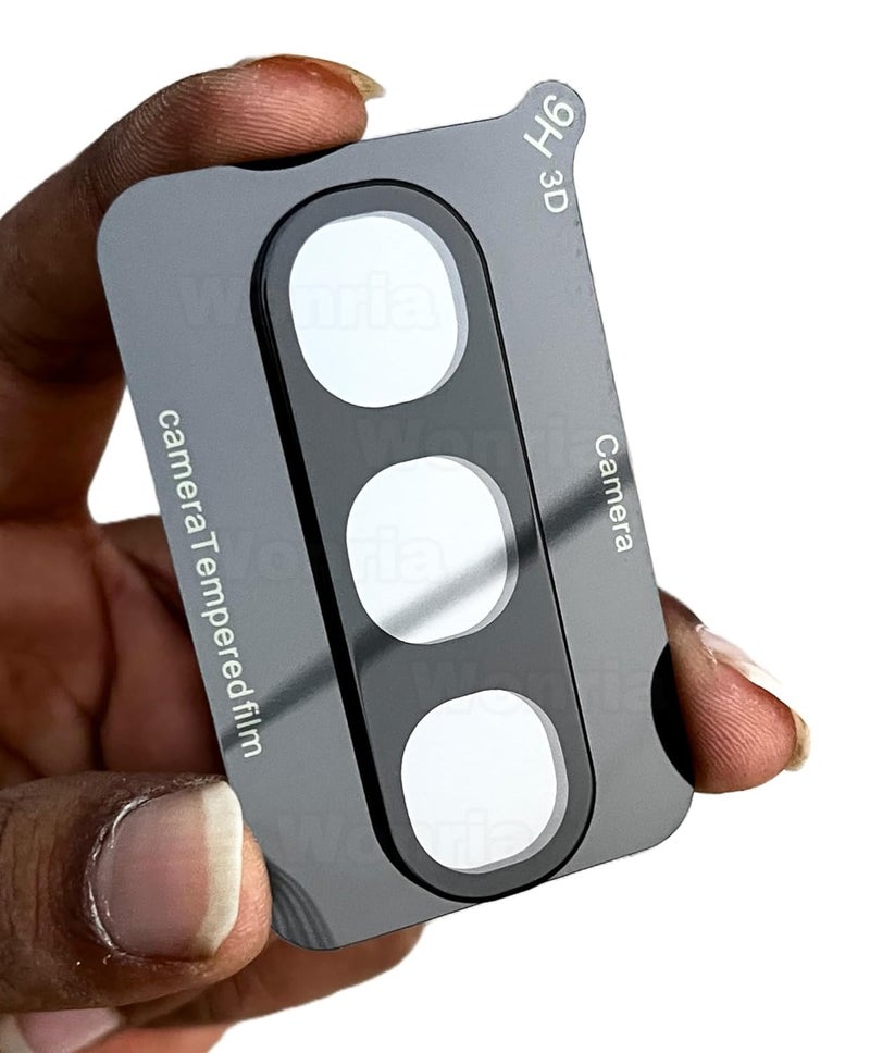 WonRia ® حزمة 1 - واقي عدسة الكاميرا الخلفية لهاتف Vivo Y300 5G - واقي زجاج الكاميرا [3D متميز] - أسود - Image 2