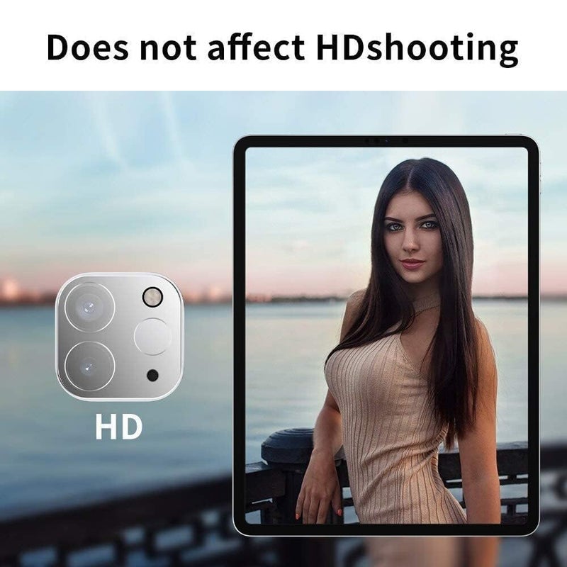 WonRia ® حزمة 1 - واقي عدسة الكاميرا الخلفية لهاتف Vivo Y300 5G - واقي زجاج الكاميرا [3D متميز] - أسود - Image 4