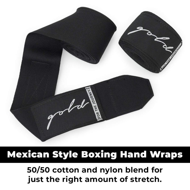 Gold BJJ Boxing Hand Wraps - Extra Long Mexican Style 200" Handwraps for Boxers, Kickboxing, Muay Thai, and MMA - Image 3