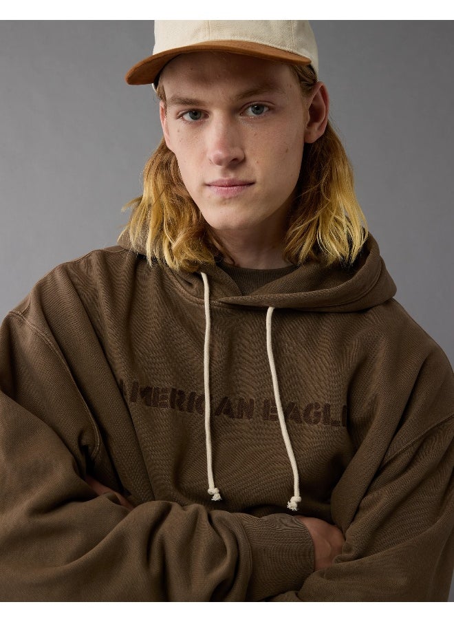 American Eagle - Logo Graphic Drawstring Pullover Hoodie - Image 1