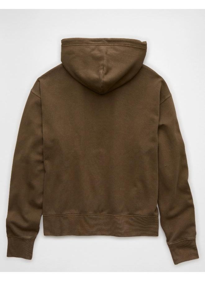 American Eagle Logo Graphic Drawstring Pullover Hoodie  - Image 4