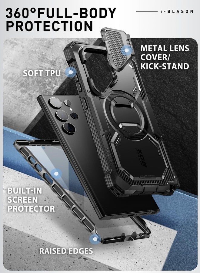 آي-بلاسون i-Blason [جراب Armorbox لهاتف Samsung Galaxy S24 Plus 5G (2024)، واقي شاشة مدمج وواقي كاميرا، حماية من الصدمات بزاوية 360 درجة (أسود) - Image 4