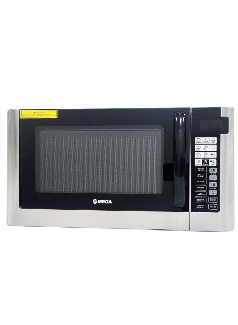 MEGA Microwave Oven 30L Digital, Re-Heating, Grill and Deforst ,900 W MMO-32D Silver/White - Image 1