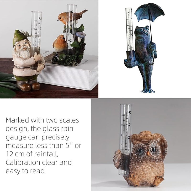 عبوة من لونين متنوعين أنبوب استبدال مقياس المطر 5 بوصة لمحطة الطقس الخارجية حديقة العشب - Image 5