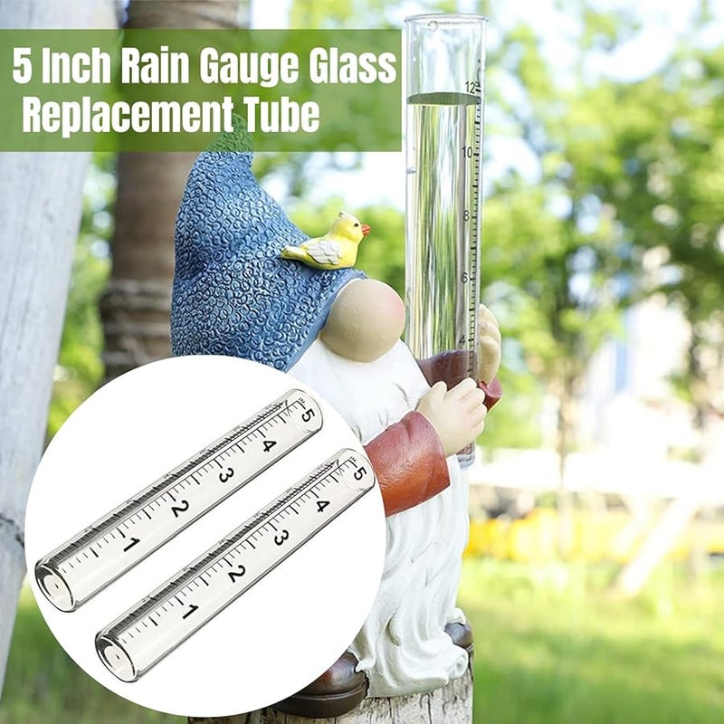 عبوة من لونين متنوعين أنبوب استبدال مقياس المطر 5 بوصة لمحطة الطقس الخارجية حديقة العشب - Image 3