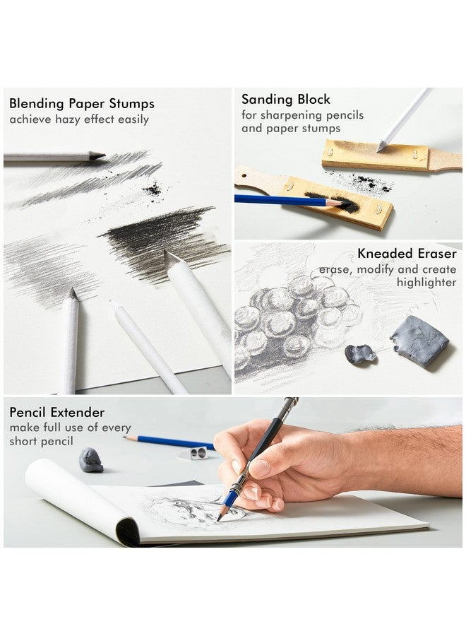 Shuttle Art Drawing Kit Shuttle Art 52 Pack Drawing Pencils Set Professional Drawing Art Kit With Sketch Pencils Graphite Charcoal Sticks Drawing Pad In Portable Case Drawing Supplies For Kids Adults Artists - Image 5