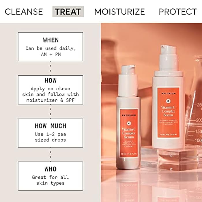Naturium Vitamin C Complex Face Serum, Anti-Aging Facial Treatment with Hyaluronic Acid & Vitamin E, 1 oz - Image 2
