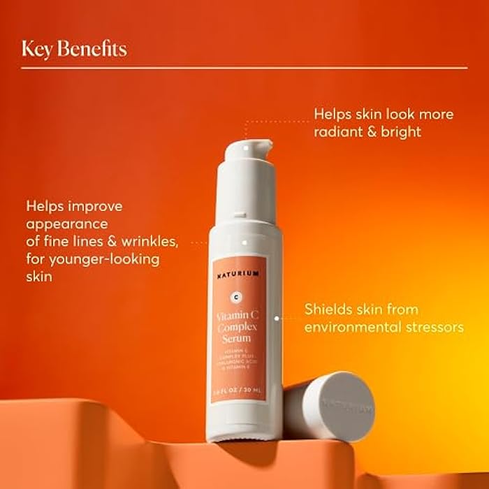 Naturium Vitamin C Complex Face Serum, Anti-Aging Facial Treatment with Hyaluronic Acid & Vitamin E, 1 oz - Image 5