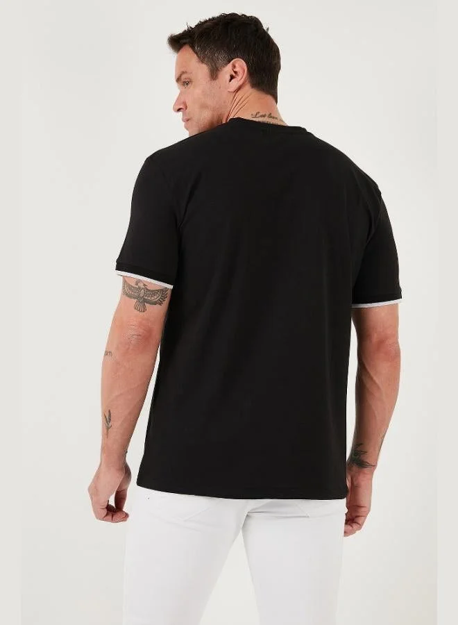 Buratti  Buratti Stretch Cotton Regular Fit Crew Neck T Shirt Men's T SHIRT 5902981 for Men | Best Price UAE