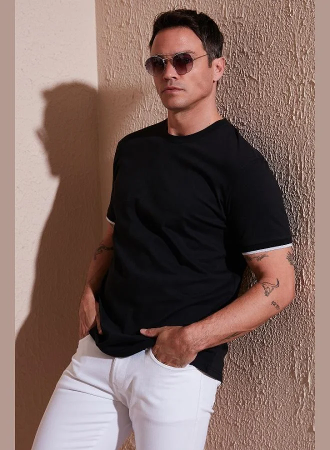 Buratti  Buratti Stretch Cotton Regular Fit Crew Neck T Shirt Men's T SHIRT 5902981 for Men | Best Price UAE