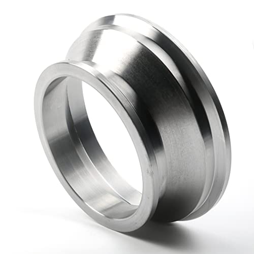 Jetuplusllc 3" to 4" Steel Exhaust V-band ADAPTER vband V Band 3.0 adaptor Flange CNC 3in 4 - Image 1