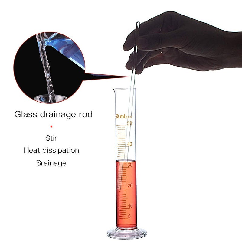 SPYLX Borosilicate 33 Glass Measuring Cylinder 1000 ml 2000 ml with Graduation Marks Set of 2 Measuring Cylinders - Image 5