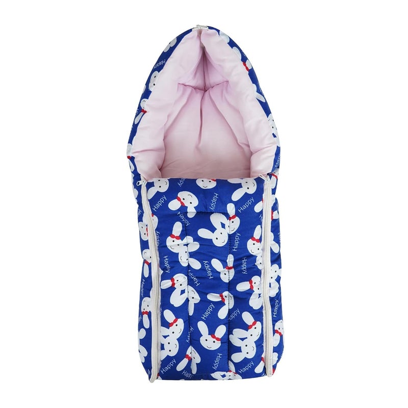 SKMODEL STYLISH Sk Model Stylish Sharma Clothing Baby Stylish Printed Baby Bed, Sleeping Bag & Carry Nest, Cotton Baby Bedding for New Born & Infant,Unisex Baby Sleeping Bed,Kitty Green (Blue) - Image 1