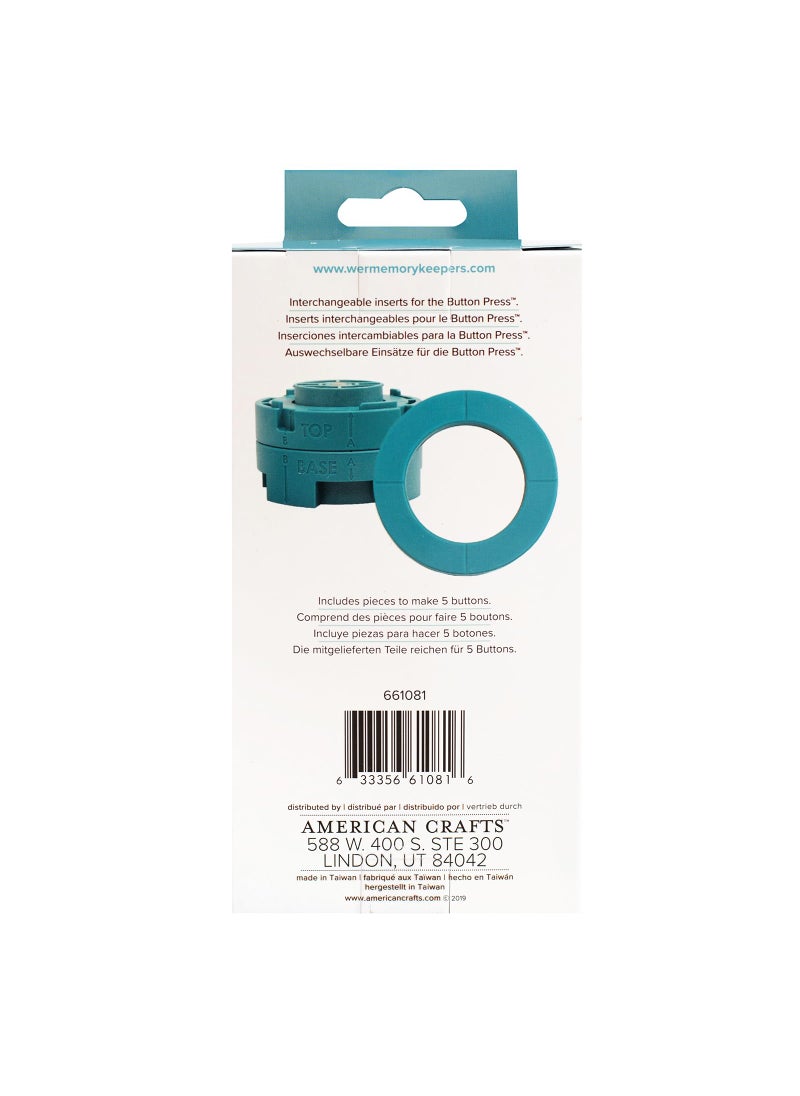 We R Memory Keepers We R Memory Keepers Button Press Insert Circle Large, Makes 58mm DIY Buttons, Perfect for Backpacks, Purses, Bags, and More, Use with Favorite Fabrics, Papers, Stickers, Crafting, Scrapbooking  - Image 3