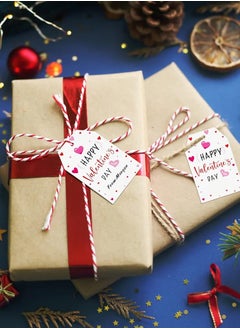 Generic 100Pcs Happy Valentine's Day Tags,Gift Tags with String,Valentine Gift Tags,Kraft Paper Gift Tags,Red Pink Heart Tags,Personalized Gift Tags for Valentine's Day,Wedding Party Favors,Gift Wrap Tags  - Image 4
