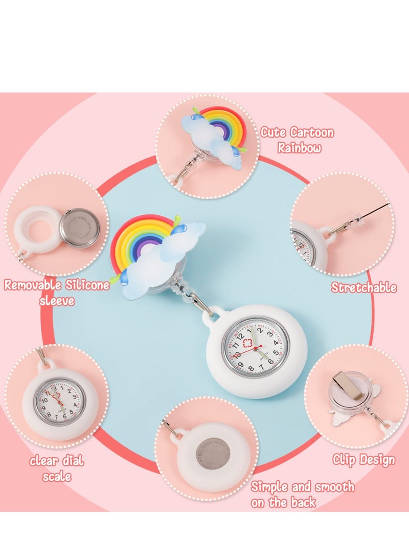 Retractable   Nurse Watch Pocket Watch Portable Clip-on Hanging Watch for Nurse Pocket Watch Present for Nurse Doctors Women Students 1 Pieces - Image 5