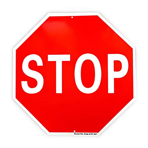 Stop Sign 24 x 24 Inches Street Road Reflective Warning Signs Rust Free Aluminum Sign UV Protected and Weatherproof