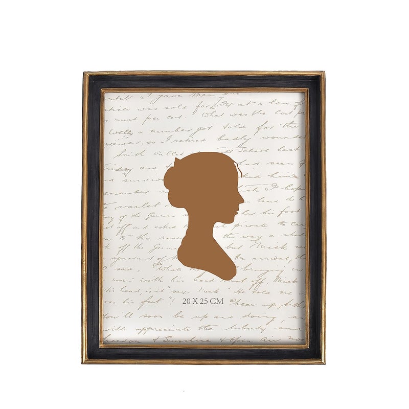 AELS 8x10 Inch Vintage Picture Frame Elegant Antique Photo Frames with Glass Front Photo Display Tabletop Wall Hanging Gift Ideas Black with Gold Trim