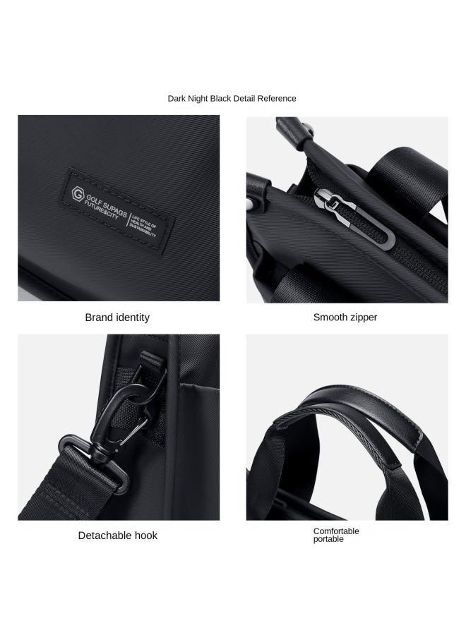 جولف حقيبة رجالية للعمل والسفر، حقيبة كمبيوتر محمول، حقيبة كروس بودي عادية، حقيبة كتف مقاومة للماء - Image 3