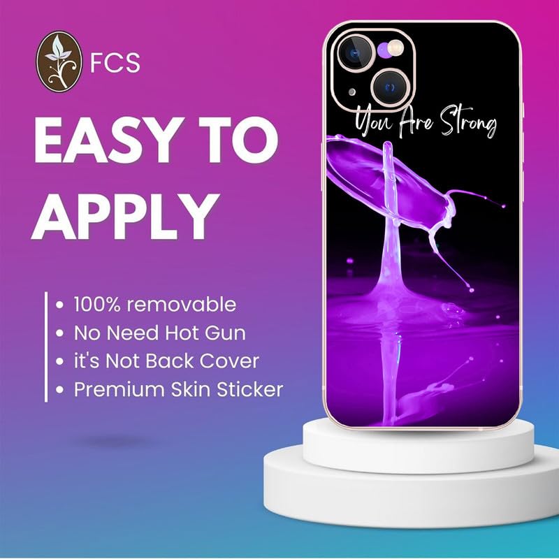FCS Printed Designer Vinyl Mobile Back Skin Sticker for Samsung Galaxy A34 (Water Color -61) - Image 4