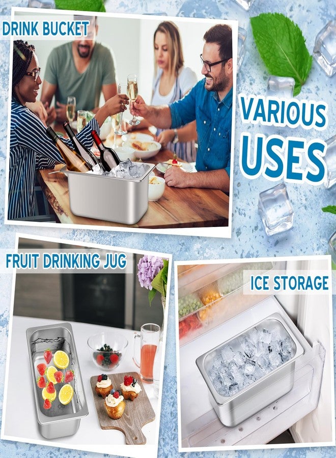 ميكو دلو ثلج من ميكو، عبوة من قطعتين، مناسب للتجميد، دلو نبيذ وبيرة وشمبانيا، حاوية من الفولاذ المقاوم للصدأ للتجميد، دلو مشروبات معدني، دلاء تبريد كوكتيلات ونبيذ، لوازم بار ميموزا (5 لترات) - Image 5
