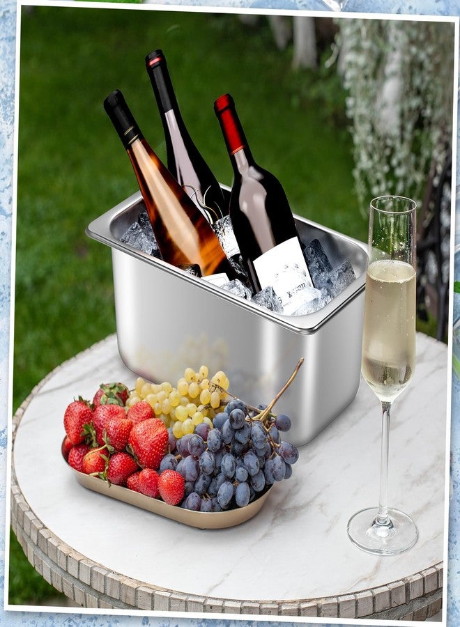 ميكو دلو ثلج من ميكو، عبوة من قطعتين، مناسب للتجميد، دلو نبيذ وبيرة وشمبانيا، حاوية من الفولاذ المقاوم للصدأ للتجميد، دلو مشروبات معدني، دلاء تبريد كوكتيلات ونبيذ، لوازم بار ميموزا (5 لترات) - Image 4