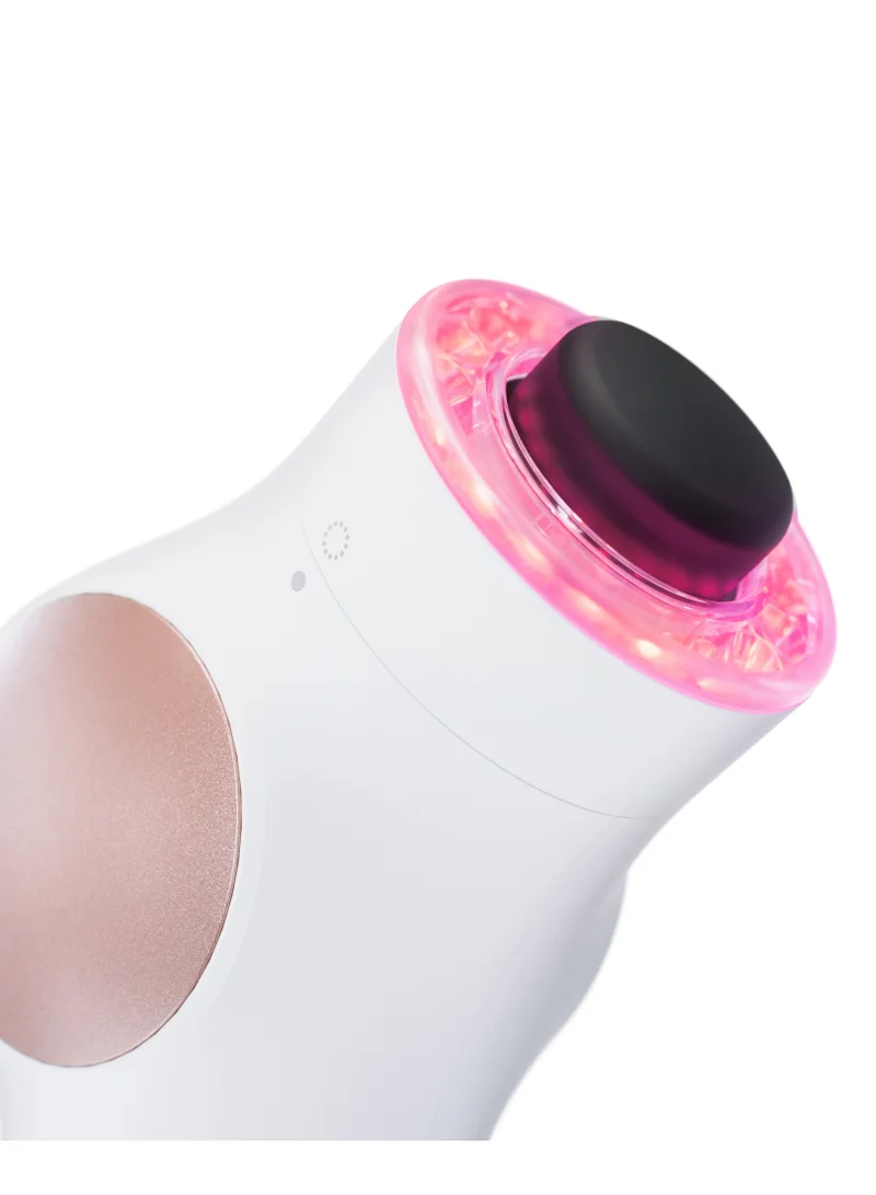 Therabody TheraFace PRO - Handheld Facial Massage Device - Compact Electric Face and Skin Care Therapy Tool - 8-in-1 Treatment with Microcurrent and LED Light Therapy Rings for Ultimate Personal Beauty, White