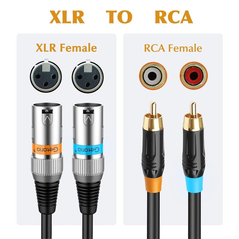 Getaria Dual RCA to Dual XLR cable,2 RCA Male to 2 XLR Male HiFi Stereo Connection Microphone Cable,Audio Wire Cord for Amplifier,Mixer,Microphone - Image 4