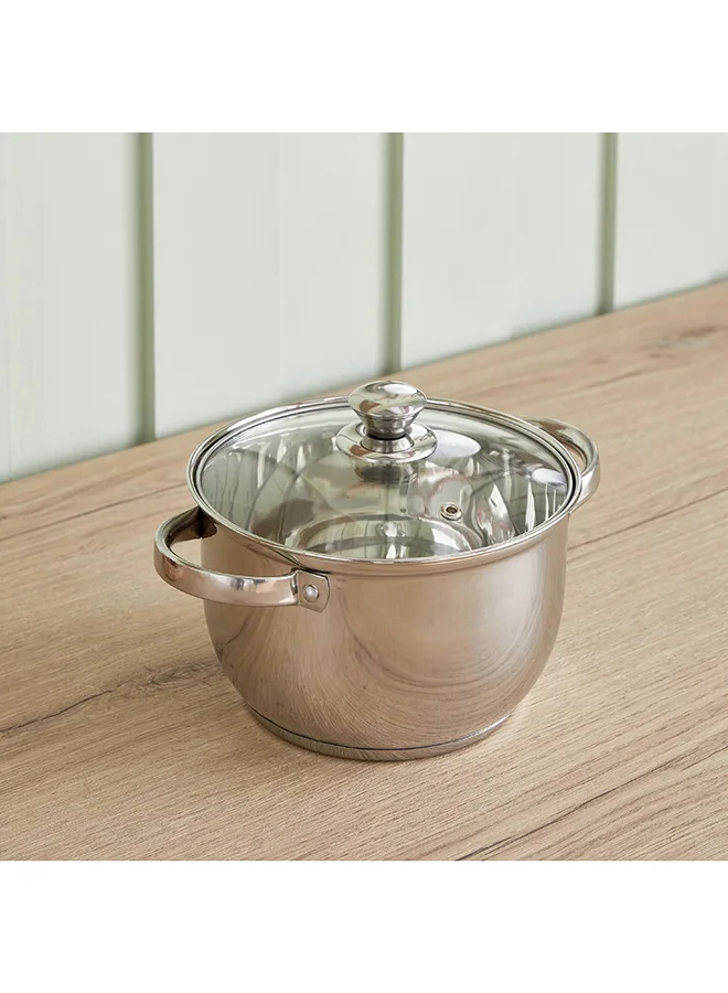 Home Box Stilo Stainless Steel Casserole with Lid 20 x 11.2 x 20 cm