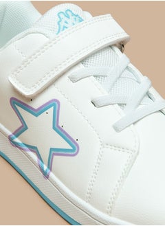 Kappa Girls' Star Print Sneakers with Hook and Loop Closure  - Image 5