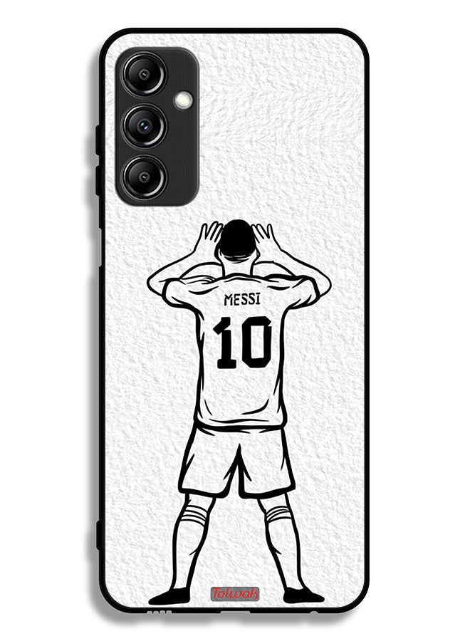 Tolwak Samsung Galaxy A24 4G Protective Case Cover Messi Sketch - Image 1