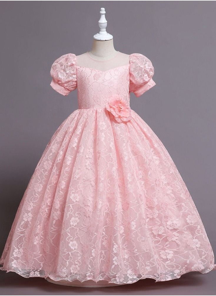 Best Gift Fashion - Girl Dress For Birthday and Weddings Party Pink Color - Image 1