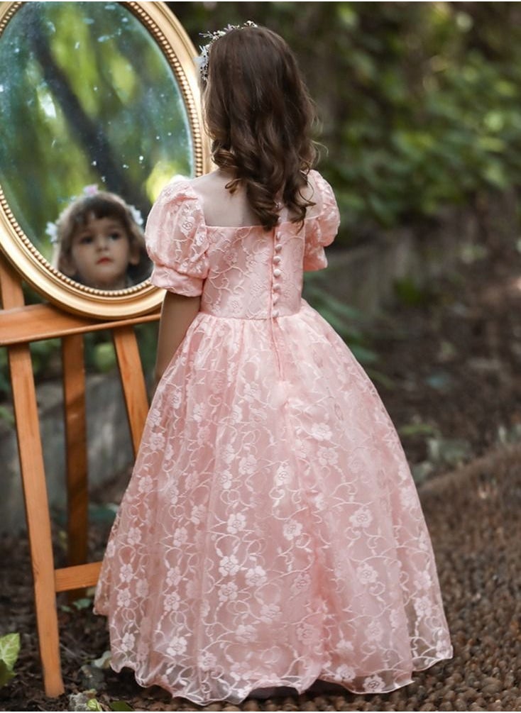 Best Gift Fashion - Girl Dress For Birthday and Weddings Party Pink Color - Image 1