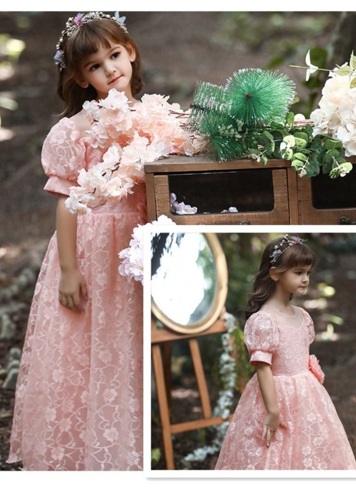 Best Gift Fashion - Girl Dress For Birthday and Weddings Party Pink Color - Image 1