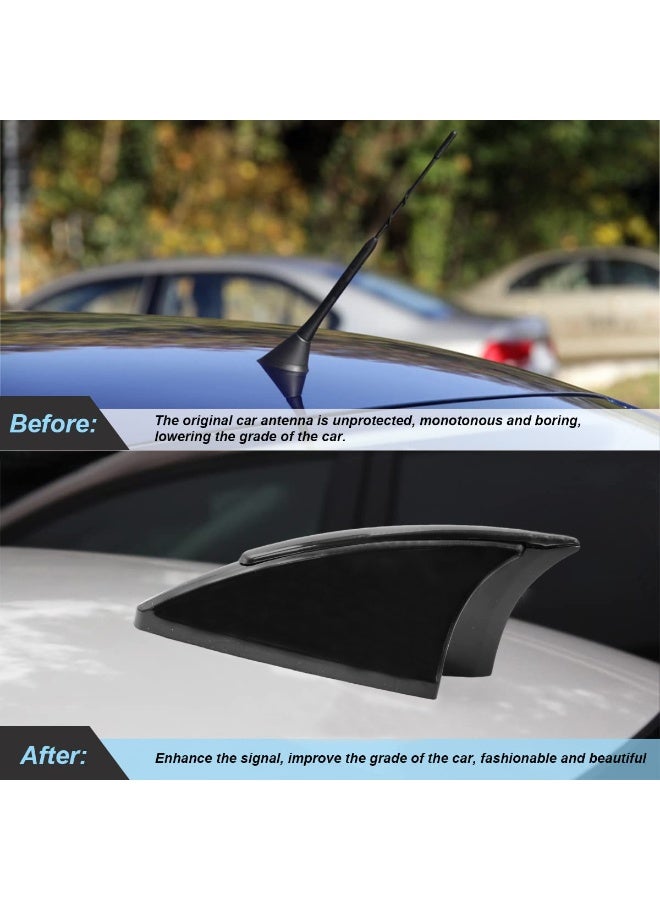 MOB Universal Shark Fin Antenna Cover for Car – Stylish and Durable, Improves Signal Reception, Easy Installation – Compatible with Most Vehicles, Black - Image 2