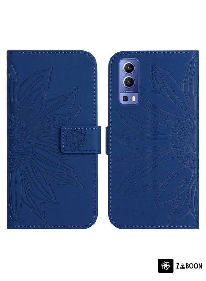 Zaboon Protective Case For Tecno Camon 19 Pro 5G Skin Feel Heart Pattern Leather  with Lanyard - Image 2