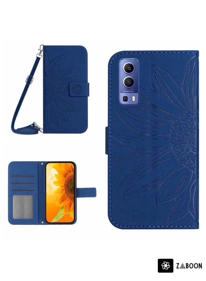 Zaboon Protective Case For Tecno Camon 19 Pro 5G Skin Feel Heart Pattern Leather  with Lanyard - Image 1
